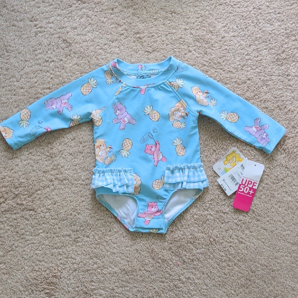 Care Bears Light Blue Baby Rashie
